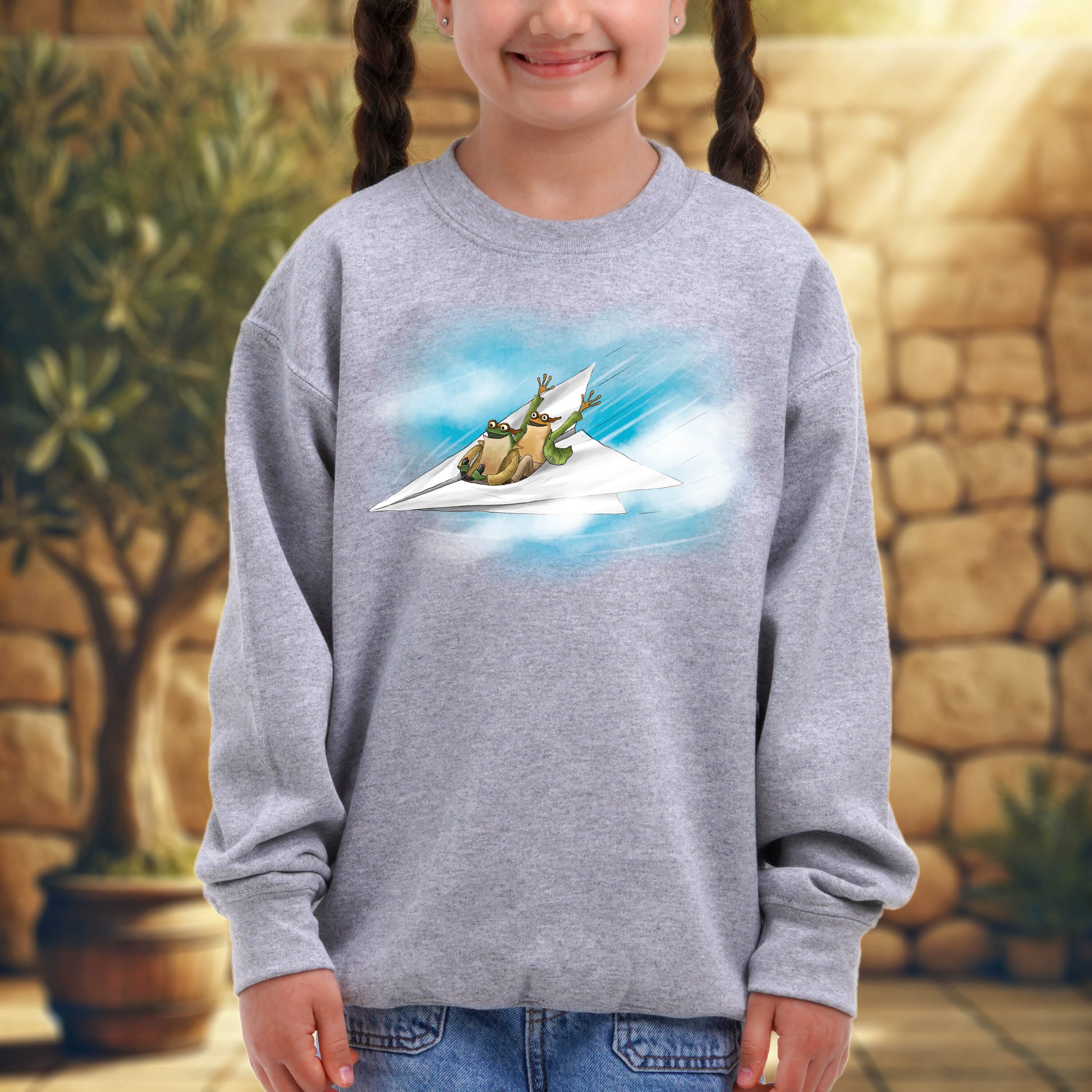 Kid wearing sweatshirt